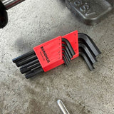 Bondhus 12299 Hex End L-Wrench Set, 9-Piece, Protanium Steel, ProGuard, Specifications: Metric Measurement, Short