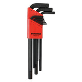 Bondhus 12199 Hex End L-Wrench Set, 9-Piece, Protanium Steel, ProGuard, Specifications: Metric Measurement, Long