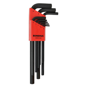 Bondhus 12199 Hex End L-Wrench Set, 9-Piece, Protanium Steel, ProGuard, Specifications: Metric Measurement, Long