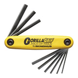 Bondhus GorillaGrip 12591 Hex End Key Set, 9-Piece, Steel, ProGuard, Specifications: SAE Measurement System