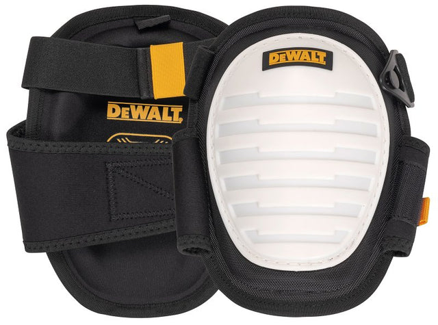 DEWALT DWST590015 Non-Marring Knee Pads With Gel, 2-Strap, Elastic Strap Closure, Fabric/Foam/Plastic, Black/White