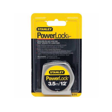 Stanley PowerLock 12 ft. L X 0.5 in. W Compact Tape Measure 1 pk