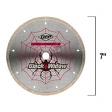 QEP Black Widow 7 in. D X 5/8 in. Steel Continuous Rim Diamond Saw Blade 1 pc