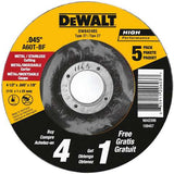 DeWalt 4-1/2 in. D X 7/8 in. Aluminum Oxide Cut-Off Wheel 5 pc