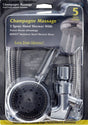 Whedon Champagne Massage Series AFP62C Showerhead, 2.5 gpm, 1/2 in Connection, 5-Spray Function, Plastic, 4 in Dia