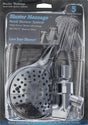 Whedon Blaster Massage BMH4C Handheld Shower Kit, 1/2 in Connection, 2.5 gpm, 5-Spray Function, Chrome, 59 in L Hose