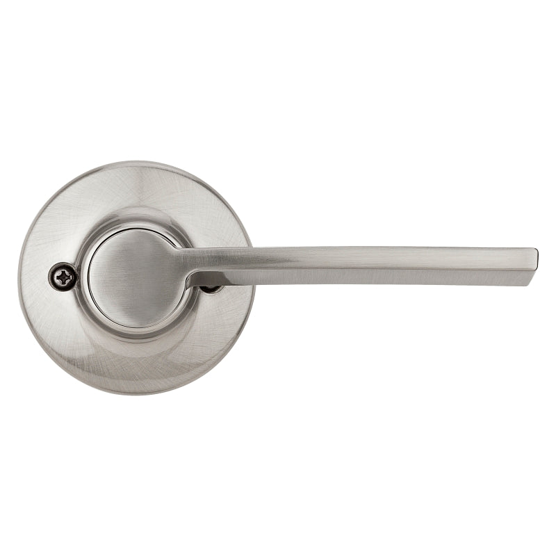 Kwikset 200LRL 15 CP V1 Passage Lever, Satin Nickel, Zinc, Residential, Reversible Hand, 3 Grade