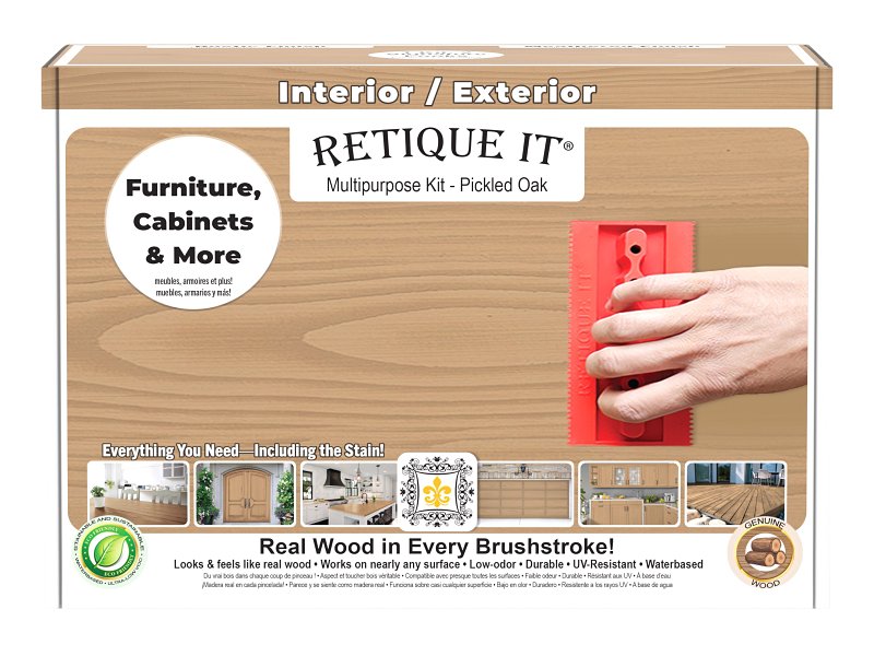 Retique It RQ-WNK16-POAK-1B Multi-Purpose Wood'n Kit, Matte, Pickled Oak