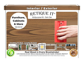 Retique It RQ-WNK16-DOAK-1B Multi-Purpose Wood'n Kit, Matte, Dark Oak