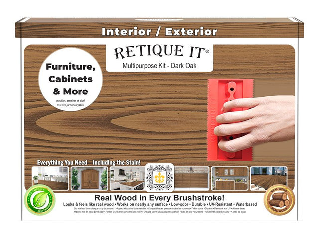 Retique It RQ-WNK16-DOAK-1B Multi-Purpose Wood'n Kit, Matte, Dark Oak