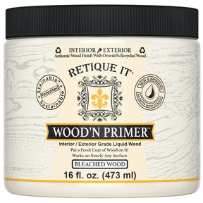 Retique It Wood'n RQ-WNP16-BLCH-R10 Primer, Bleached Wood, 16 oz