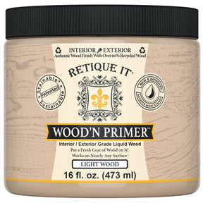 Retique It Wood'n RQ-WNP16-LITE-R10 Primer, Light Wood, 16 oz