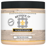 Retique It Wood'n Stain RQ-WNS16-POAK-R10 Wood Stain, Pickled Oak, Gel, 16 oz