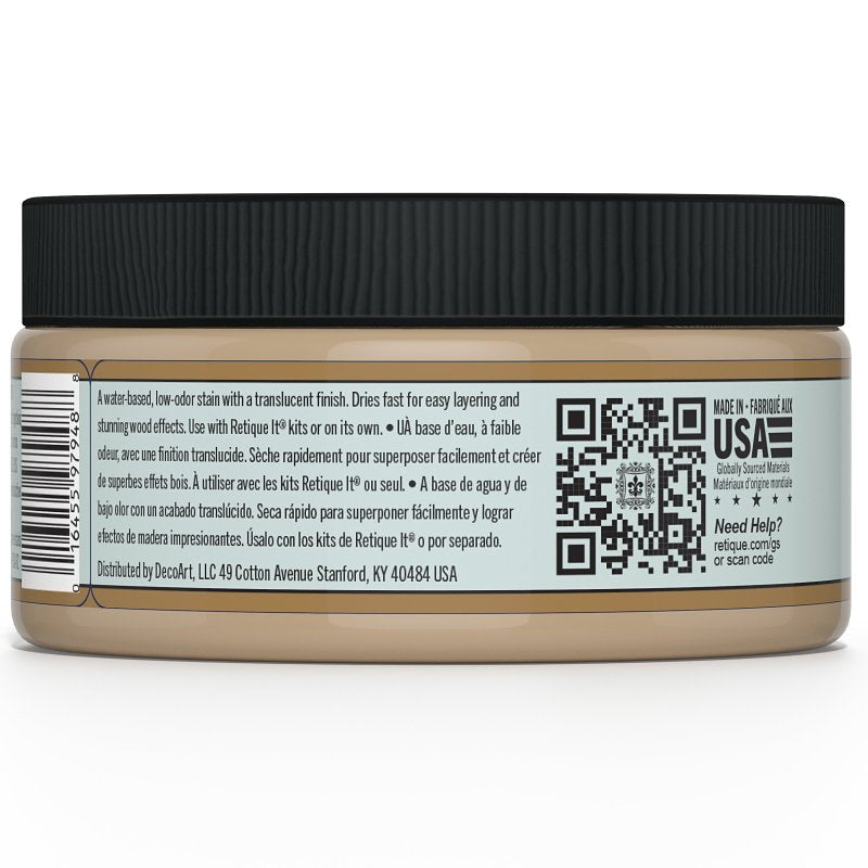 Retique It RQ-GS08-PECA-R8 Stain Alternative, Pecan, Gel, 8 oz