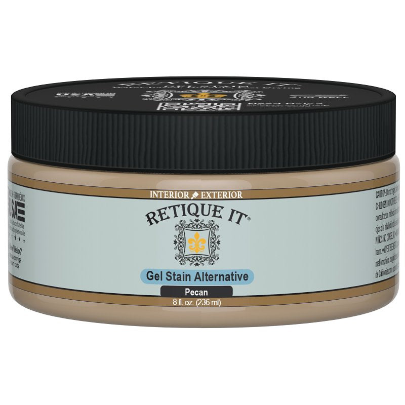 Retique It RQ-GS08-PECA-R8 Stain Alternative, Pecan, Gel, 8 oz