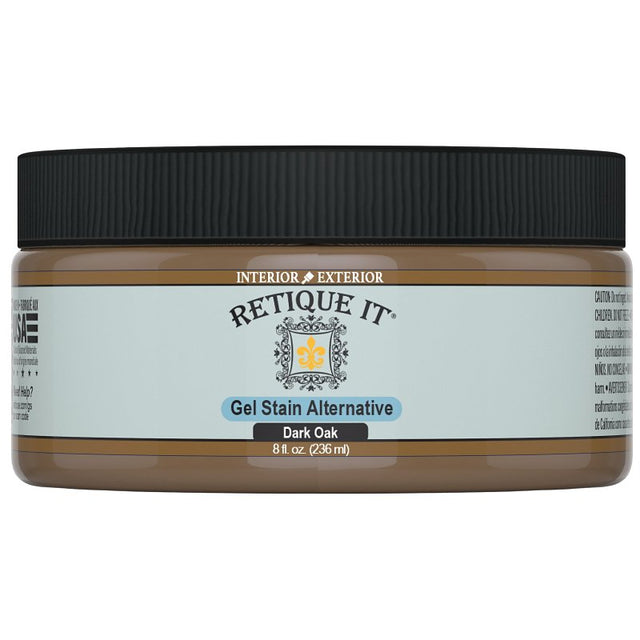 Retique It RQ-GS08-DOAK-R8 Stain Alternative, Dark Oak, Gel, 8 oz