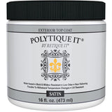 Retique It Polytique It Series RQ-PLTQEXT16S-R10 Marine Top Coat, Acrylic Base, Satin Sheen, Clear, 1 pt