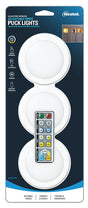 Westek BL-PCCT-W3 Series Adjustable Puck Light, 3.37 in Dia, AA Battery, LED Lamp, 80 Lumens, White, 3/CD