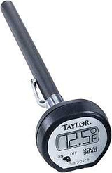 Taylor 9840 Compact Instant-Read Thermometer, -58 to 302 deg F, LCD Display, Red