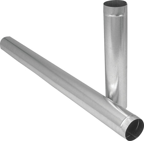 Imperial GV1753 Duct Pipe, 6 in Dia, 12 in L, 26 ga Gauge, Steel, Galvanized, Pack of 10