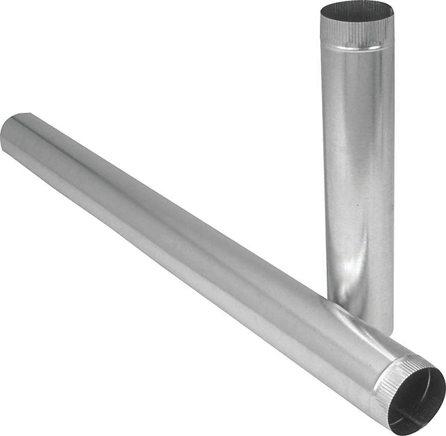 Imperial GV1753 Duct Pipe, 6 in Dia, 12 in L, 26 ga Gauge, Steel, Galvanized, Pack of 10