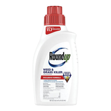 Roundup 5376330 Weed and Grass Killer 4 Concentrate, Liquid, Brown, 35.2 oz Bottle