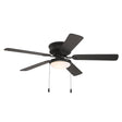 Boston Harbor 2018050-MBK Hugger Ceiling Fan, 52 in Sweep