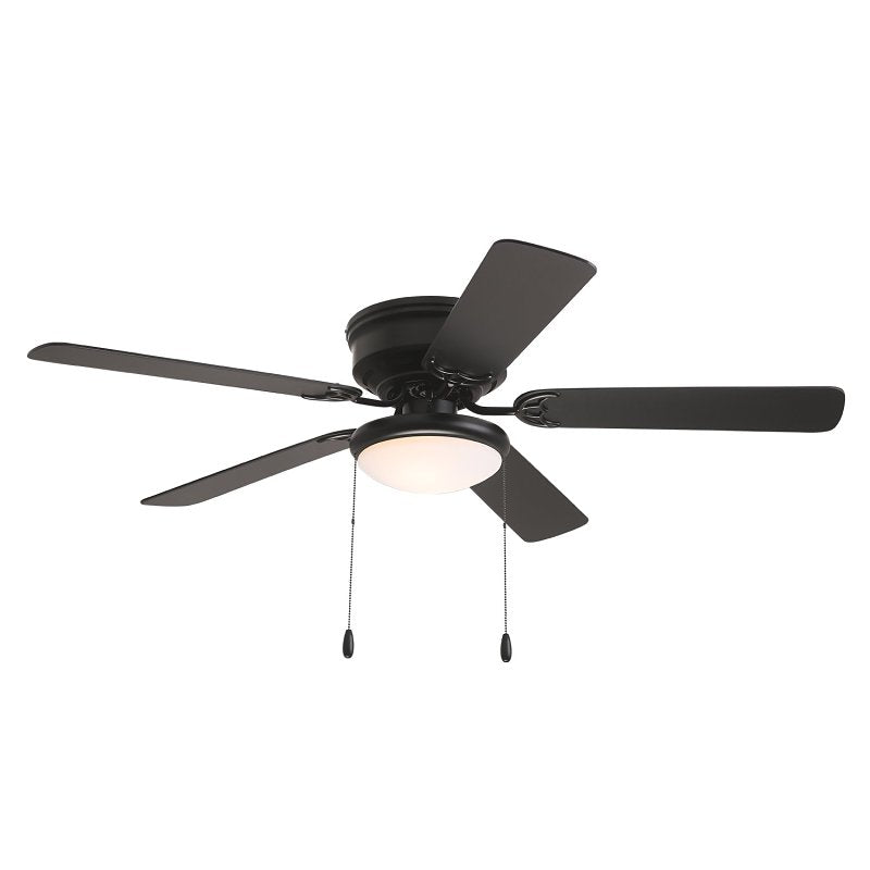 Boston Harbor 2018050-MBK Hugger Ceiling Fan, 52 in Sweep