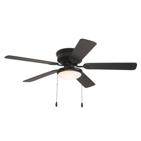 Boston Harbor 2018050-MBK Hugger Ceiling Fan, 52 in Sweep