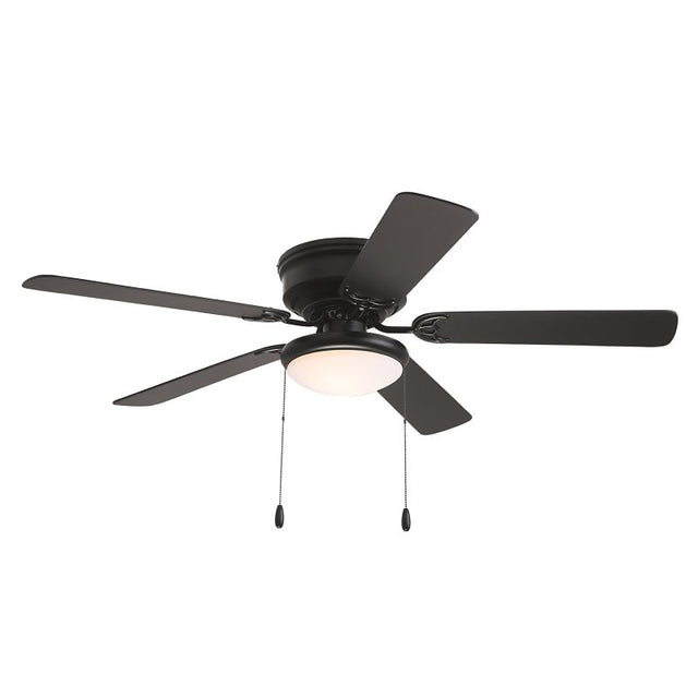 Boston Harbor 2018050-MBK Hugger Ceiling Fan, 52 in Sweep