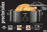 Proctor Silex 32211 Electric Roaster Oven, 18 qt Capacity, 1450 W, Knob Control, Aluminum, Black