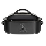 Proctor Silex 32211 Electric Roaster Oven, 18 qt Capacity, 1450 W, Knob Control, Aluminum, Black
