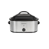 Hamilton Beach 32215G Electric Roaster Oven, 22 qt Capacity, 1450 W, Knob Control, Aluminum, Stainless Steel