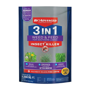 BioAdvanced 820159H 3-in-1 Weed and Feed Southern Lawn Plus Insect Killer, Granular, 10 lb, Pack of 45