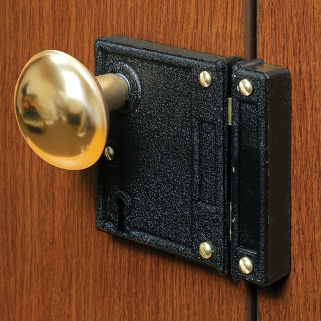 Prime-Line E 2437 Mortise Lockset, Steel, Brass, 2-1/2 in Backset