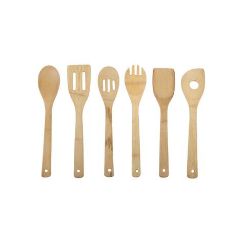 Core Kitchen Natural Bamboo Utensil Set L-15.35 W-4.37 H-2.48