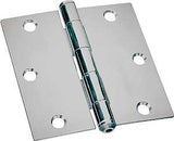 ProSource LR-039-PS Utility Hinge, Steel, Zinc, Removable Pin, 180 deg Range of Motion, Full Mortise Mounting, 48 lb