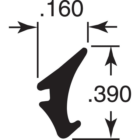 Make-2-Fit P 7774 Glass Glazing Spline, 0.16 in W, 25/64 in Thick, 200 ft L, Vinyl, Gray