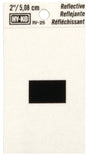 Hy-Ko RV-25 Series RV-25/- Self-Adhesive Reflective Sign, Character: -, 2 in H Character, Black Character, Vinyl, Pack of 10