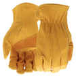 Boss B81001-S Work Gloves, Men's, S, Keystone Thumb, Slip-On Cuff, Cowhide Leather, Natural