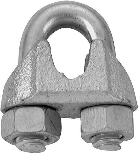Campbell T7670429 Wire Rope Clip, 3/16 in Dia Wire Rope, Iron, Electro-Galvanized