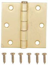 ProSource LR-707-PS Square Corner Door Hinge, 3 in H Door Leaf, 1-1/4 in W Door Leaf, 2.2 mm Thick Door Leaf, 3 x 3 in