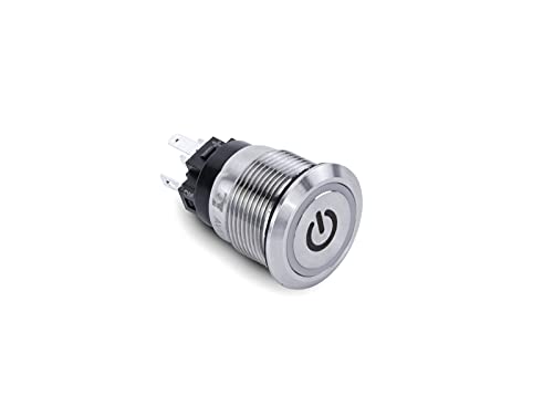 Sierra AV10060R Push-Button Switch, Off/On, Red Halo LED w/On-Off Symbol