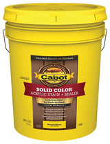 Cabot 140.0001806.008 Solid Stain, Low Luster, Liquid, 5 gal, Can