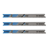 Bosch 3-1/8 in. High Carbon Steel U-Shank Wavy set and milled Jig Saw Blade 24 TPI 3 pk