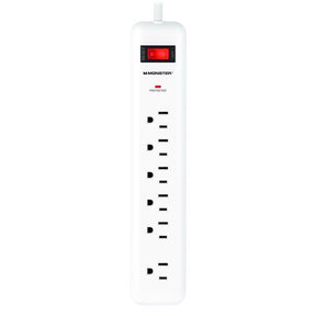 Monster Just Power It Up 15 ft. L 6 outlets Surge Protector White 1080 J