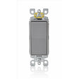 Leviton Decora 15 amps Three Pole Rocker AC Quiet Switch Gray 1 pk