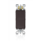 Leviton Decora 15 amps Three Pole Rocker AC Quiet Switch Brown 1 pk