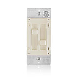 Leviton Decora SureSlide Light Almond Fan/LED Dimmer Slide Switch 1 pk