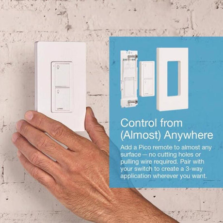 Lutron Caseta 5 amps Single Pole Wireless Smart-Enabled Rocker Switch White 1 pk